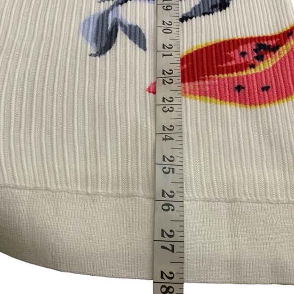 NWT Chico's Blouse Women's Sz 4 (2X) Floral Print Dolman Sleeve Ribbed Pullover - Picture 7 of 7